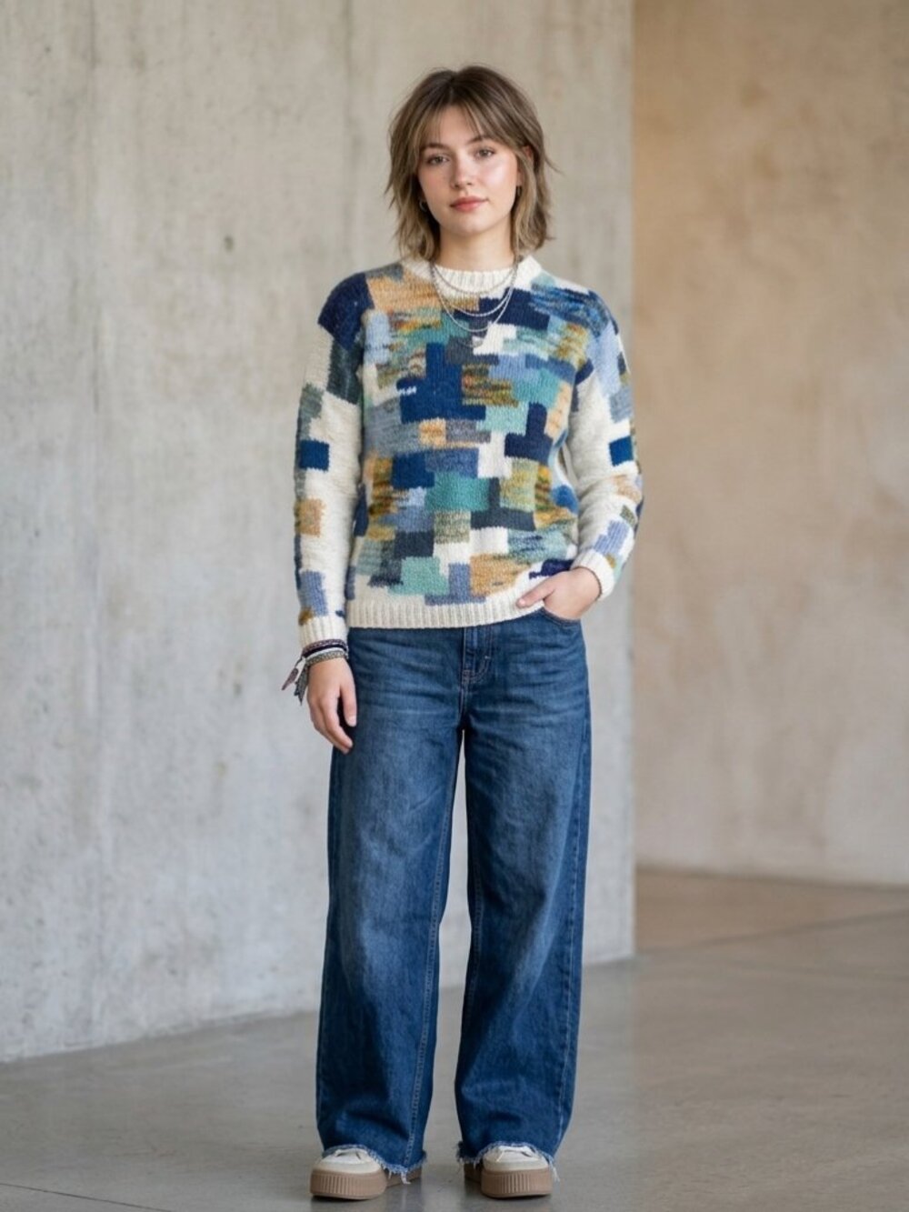 Vintage Handmade Chunky Knit Sweater